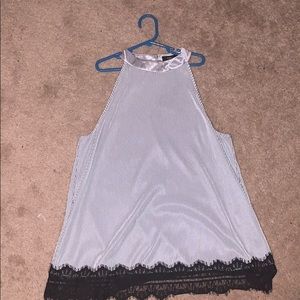 Light flowy blue/ silver blouse